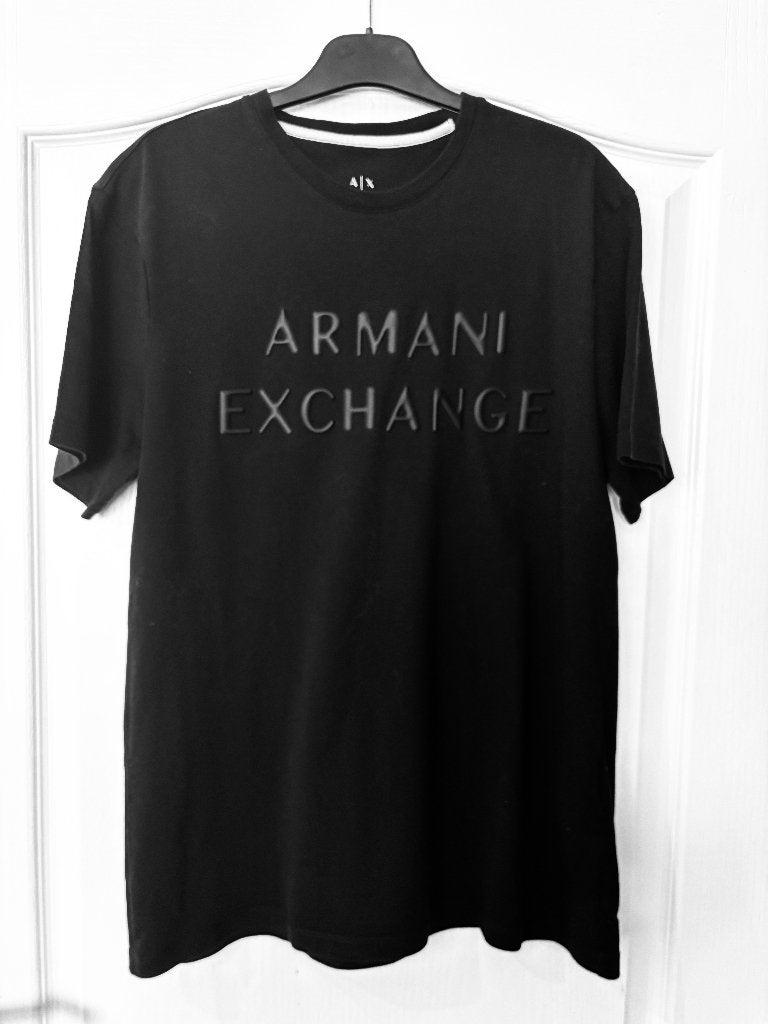 Armani Exchange zwarte t-shirt km in heel goede st Med, Kleding | Heren, T-shirts, Maat 48/50 (M), Zwart, Ophalen of Verzenden