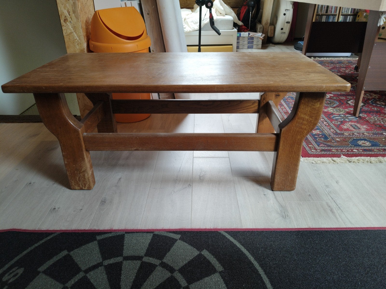 Massief eiken salontafel, Huis en Inrichting, Tafels | Salontafels, Ophalen