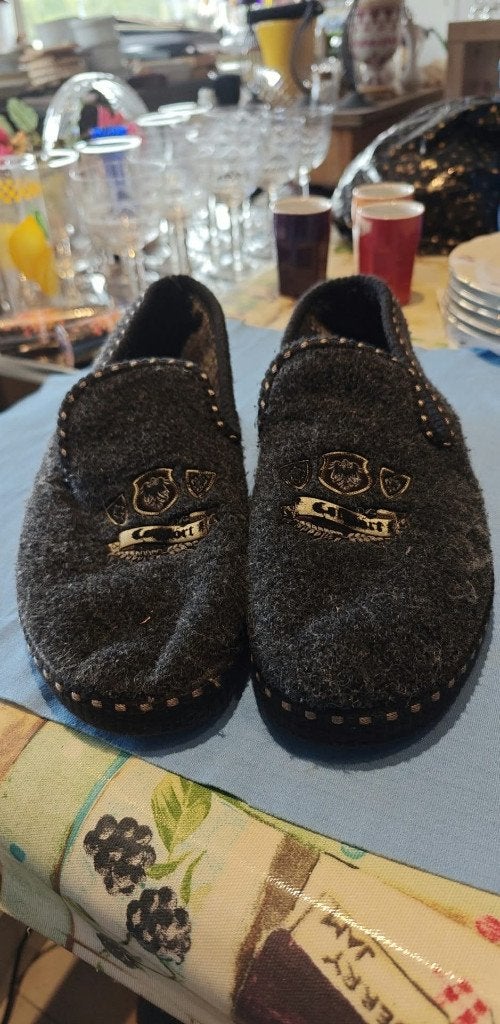 pantoffels heren maat 43 grijze warme stof, Andere, Overige kleuren, Ophalen of Verzenden, Zo goed als nieuw
