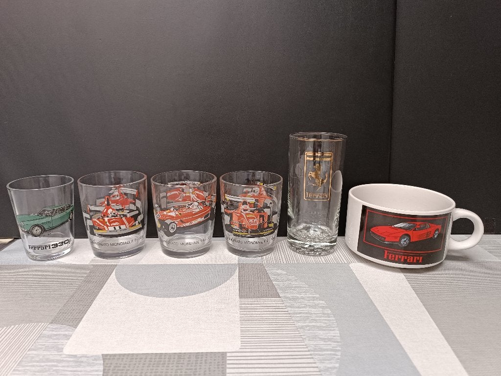 Ferrari F1 - Formule 1 - Circuit - Glas Glazen Retro Vintage, Enlèvement ou Envoi, Utilisé, ForTwo