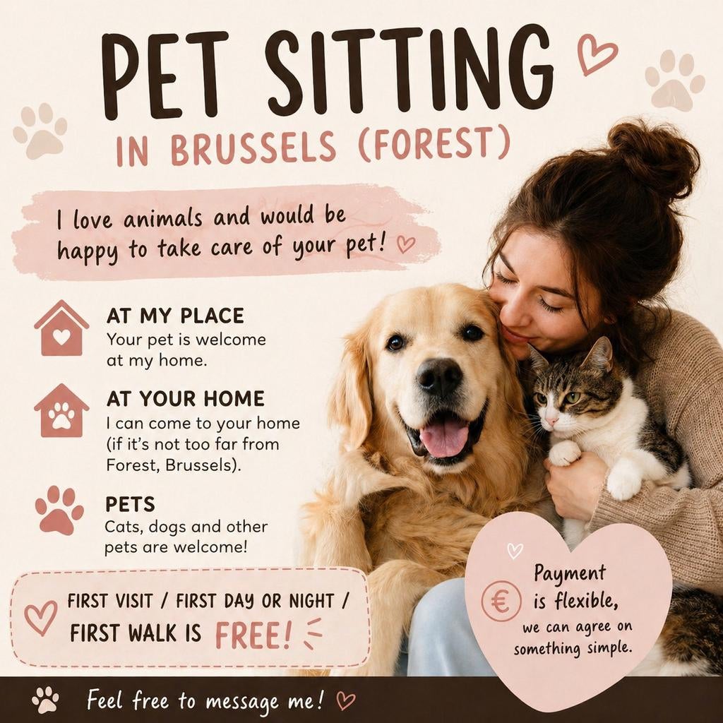 Pet sitter Brussels (Forest), Garde privée