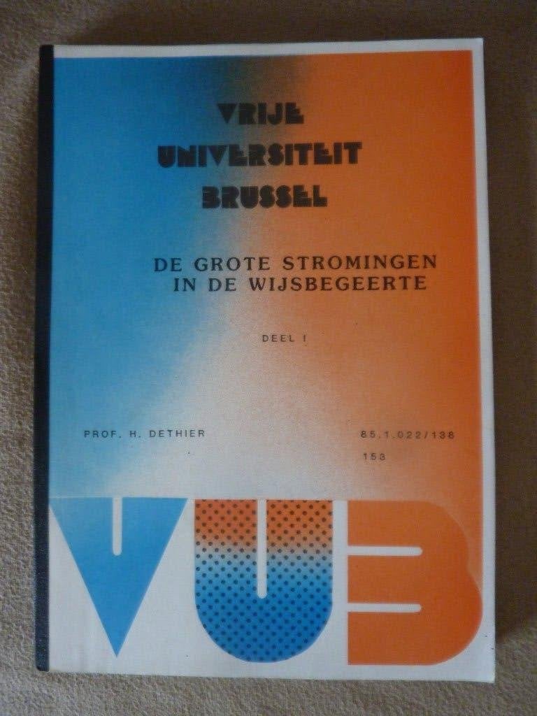 cursus Filosofie - VUB, Enlèvement, Dethier, Général, Comme neuf