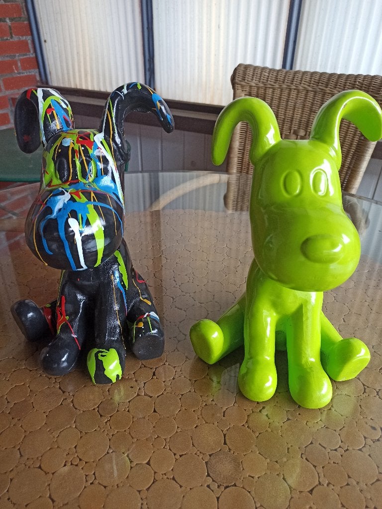 design hondjes, Tuin en Terras, Ophalen, Nieuw, Kunststof, Dierenbeeld