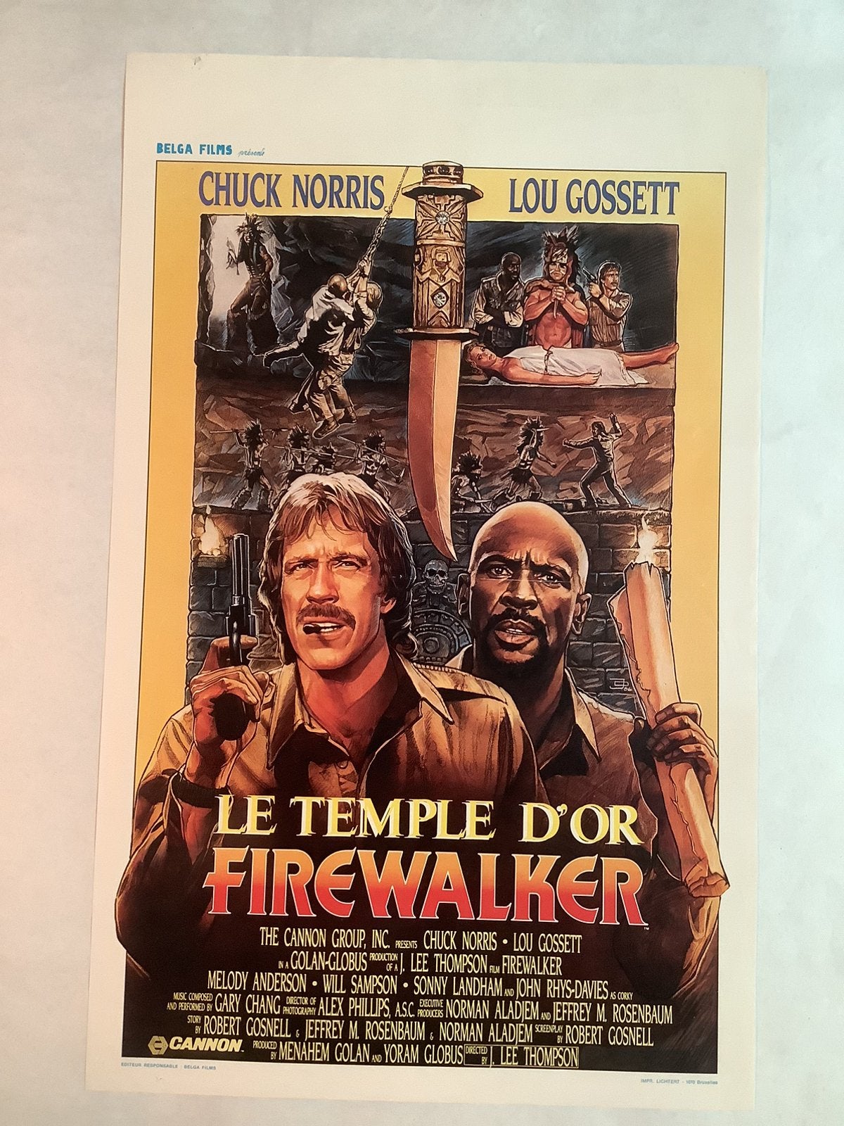 Affiche du film FIREWALKER 36-54 cm, Collections, Posters & Affiches, Enlèvement ou Envoi