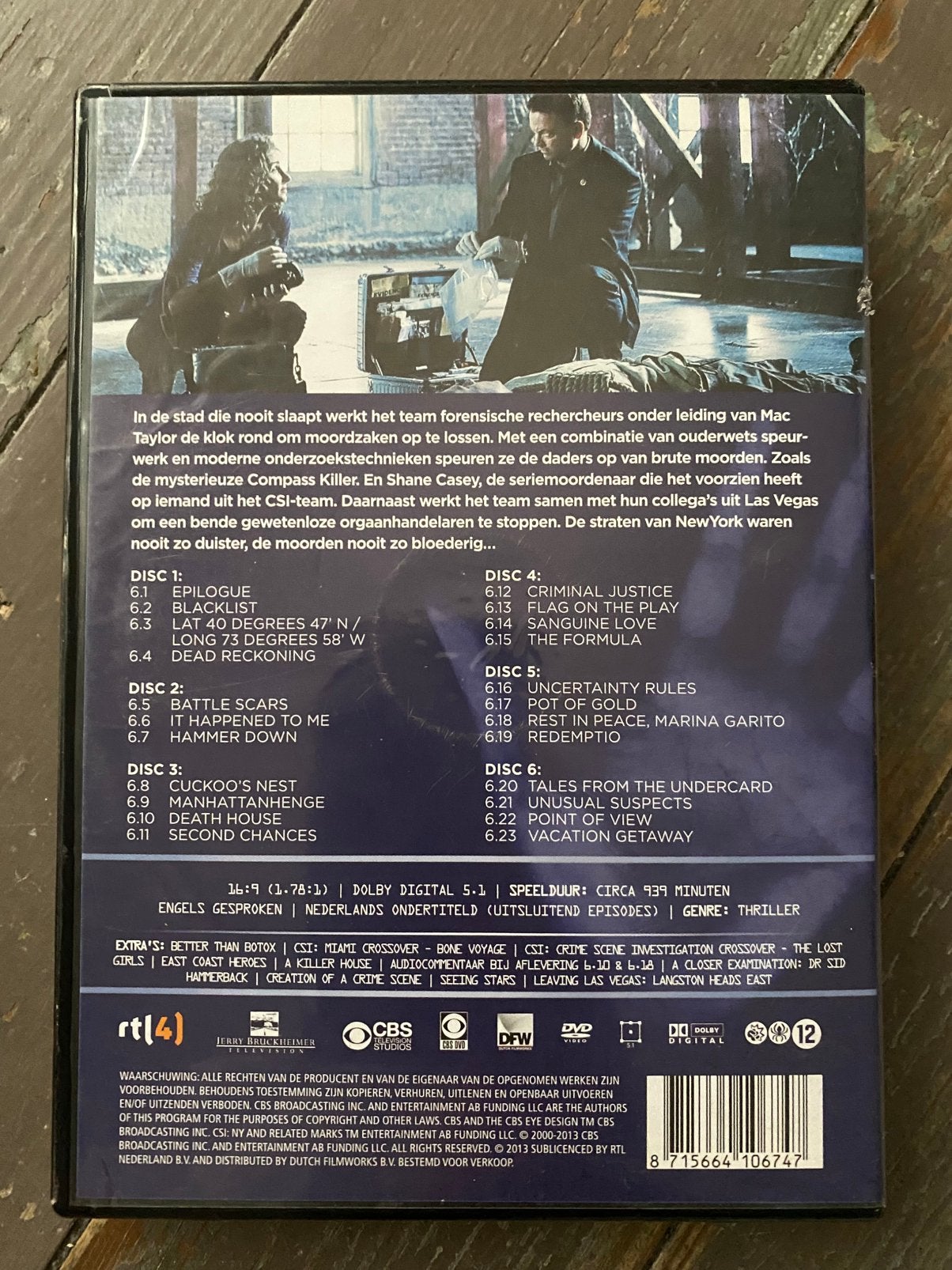 CSI: NY - Het Complete Zesde Seizoen (6 DVD Box-set), Engels, Nederlands, Ophalen of Verzenden, Zo goed als nieuw