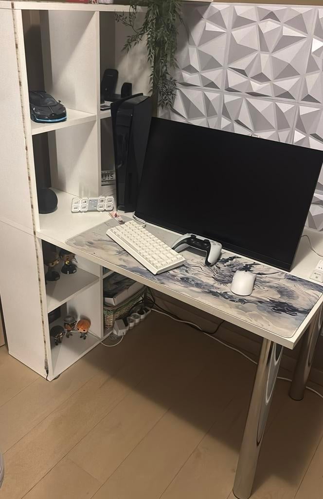 Bureau blanc, 70 à 120 cm, Comme neuf, Enlèvement, 120 à 170 cm