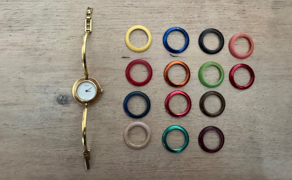 Gucci bezel horloge, Montre-bracelet, Autres marques, Enlèvement ou Envoi, Or