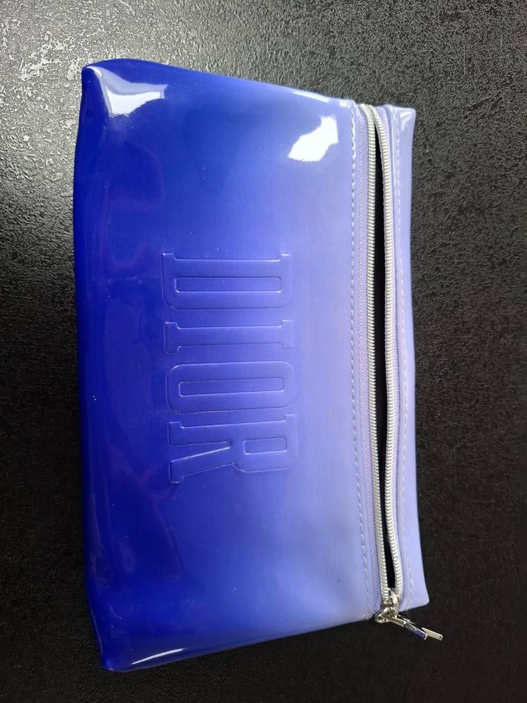 Pochette Dior, Handtassen en Accessoires, Toilettassen, Ophalen of Verzenden, Zo goed als nieuw, Blauw, Dame