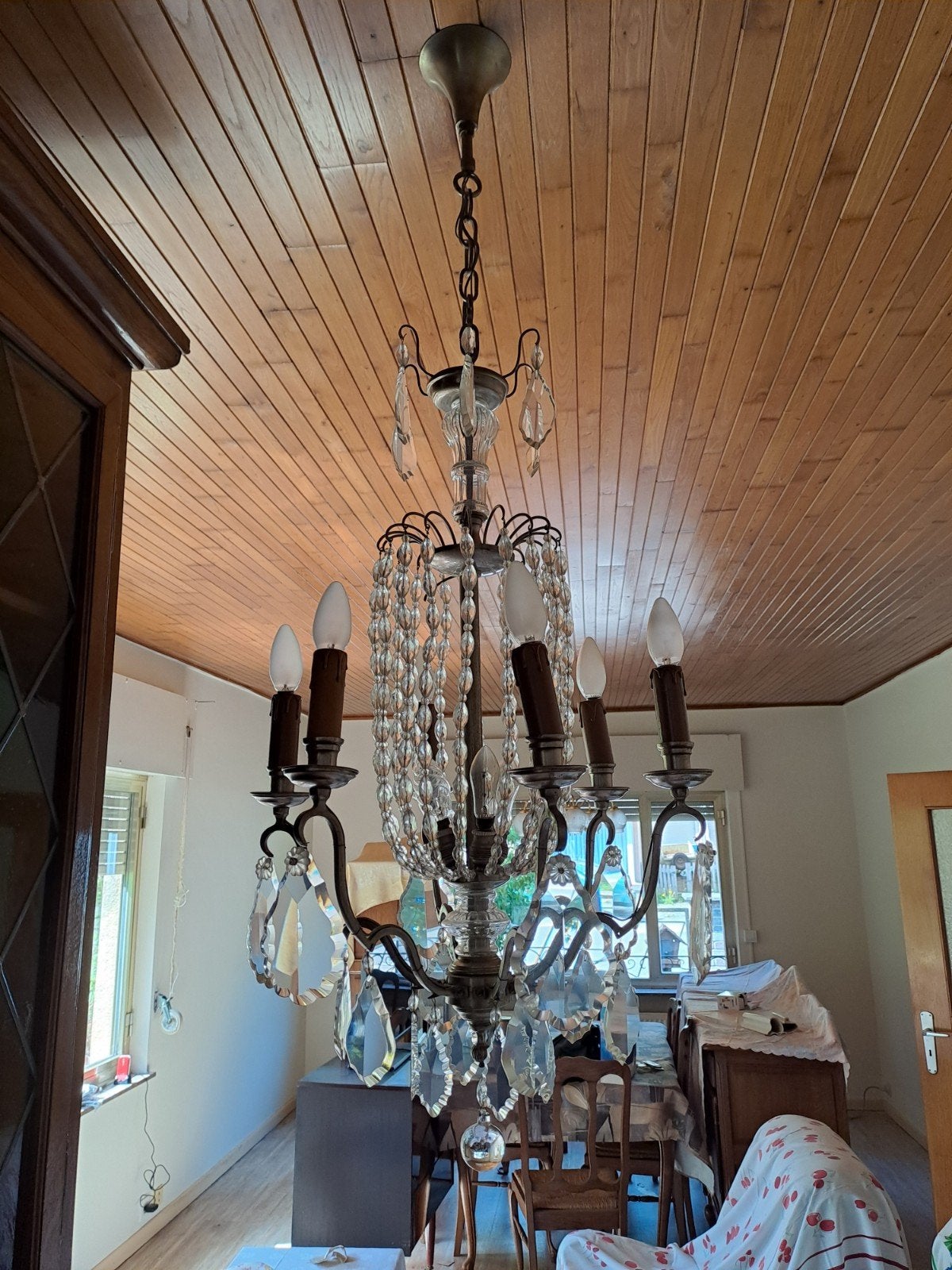 Lustre ancien, Maison & Meubles, Lampes | Lustres, Enlèvement