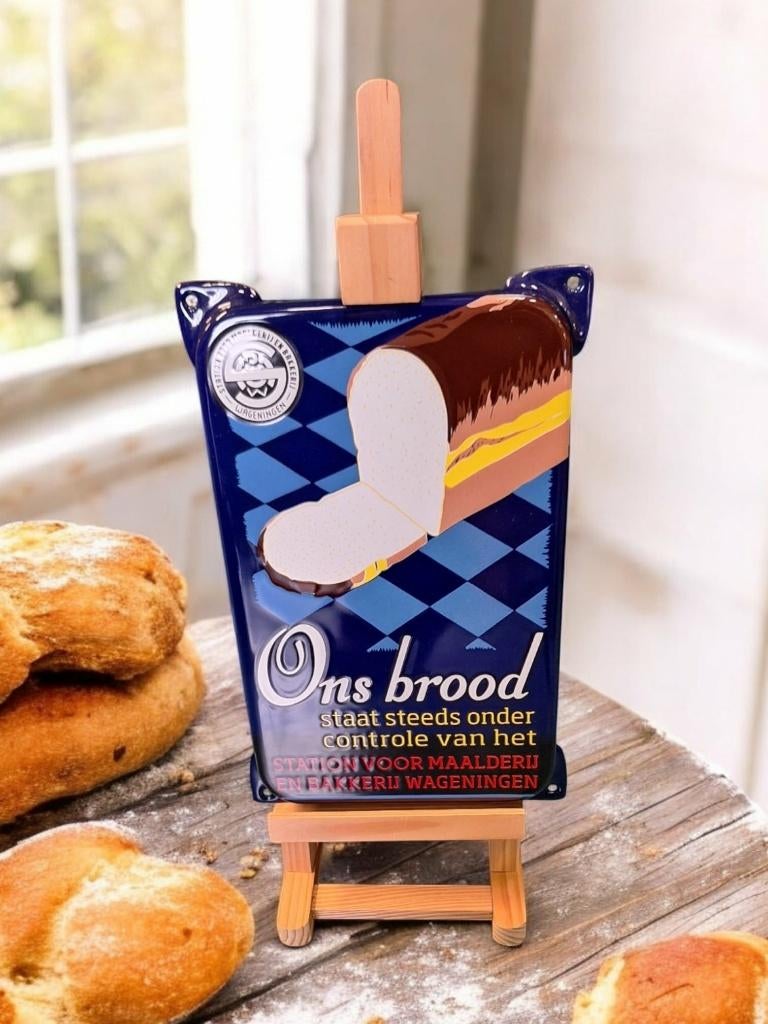 Emaille reclame bord, themabord Ons brood🍞, Enlèvement ou Envoi, Neuf, Panneau publicitaire