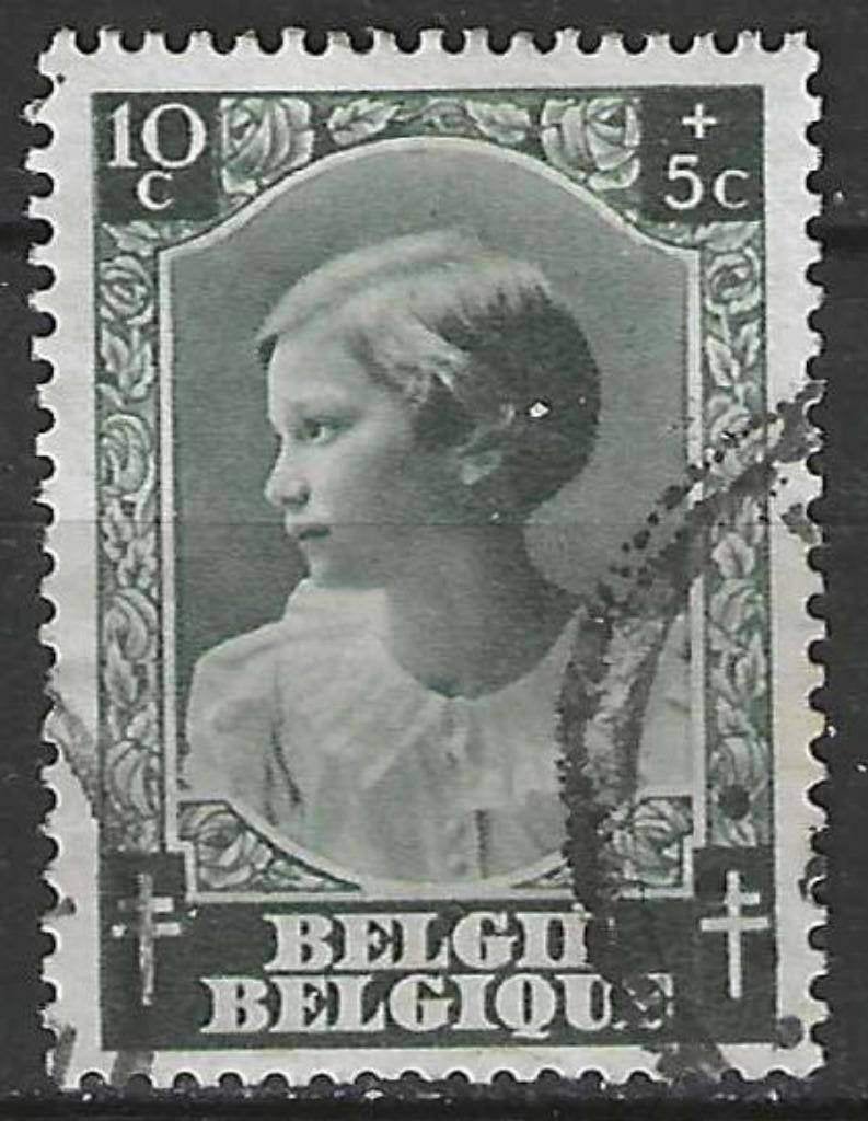 Belgie 1937 - Yvert/OBP 458 - Josephine-Charlotte (ST), Verzenden, Gestempeld, Gestempeld, Koninklijk huis