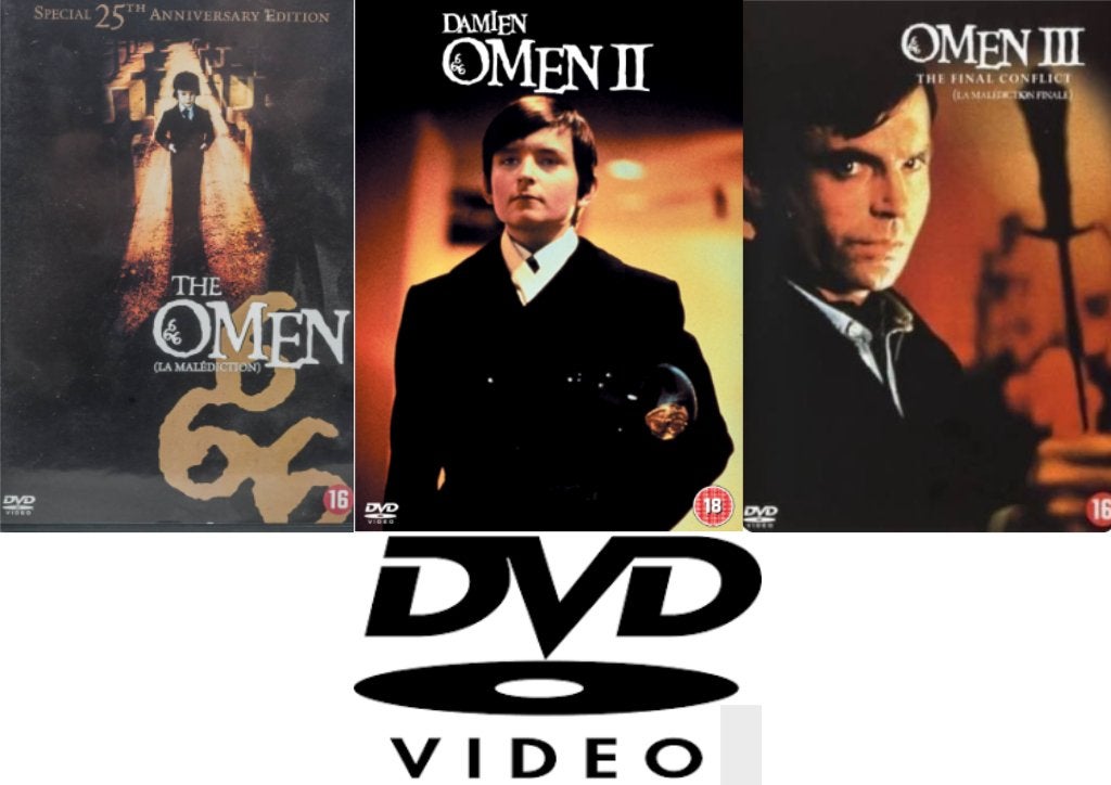 DVD Trilogie - The Omen, Ophalen of Verzenden, Zo goed als nieuw, Engels, Engels