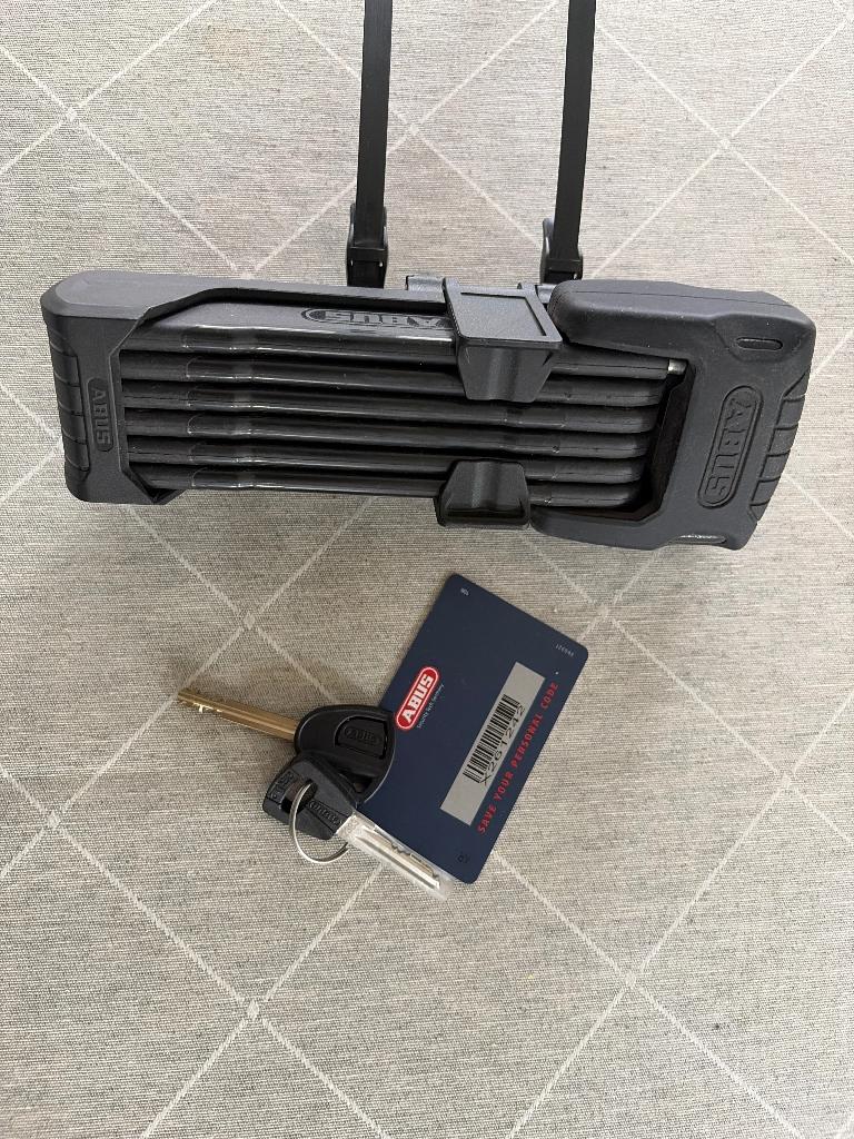 SLOT ABUS ZWENK BORDO X PLUS 6500K SH 90CM ZW, Fietsen en Brommers, Ophalen of Verzenden, Zo goed als nieuw, Vouwslot