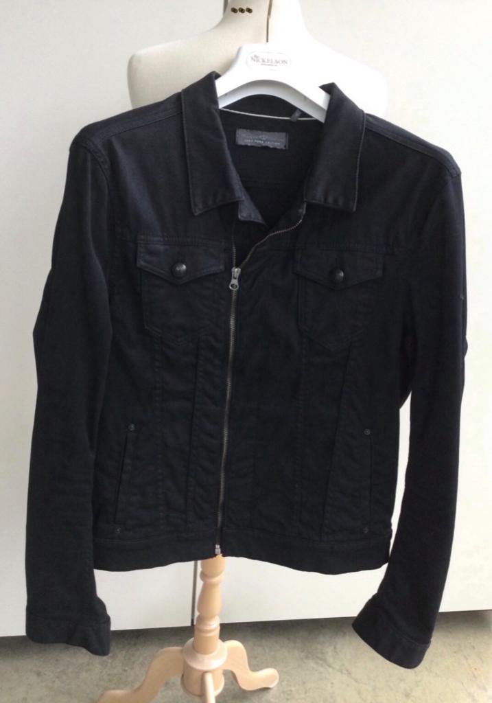 Zwarte jeans jas heren IKKS, Zwart, Maat 56/58 (XL), Ophalen of Verzenden, Zo goed als nieuw