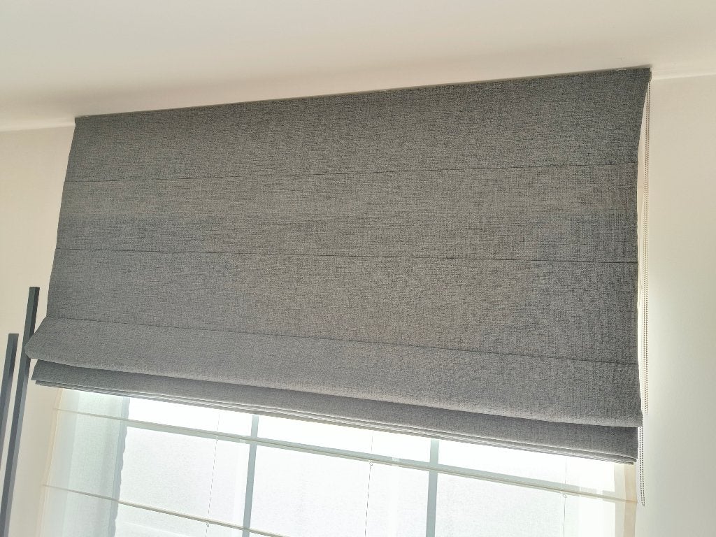 Vouwgordijn, Maison & Meubles, Ameublement | Rideaux & Stores à lamelles, 251 cm, Gris, Store romain, Accessoires de montage inclus