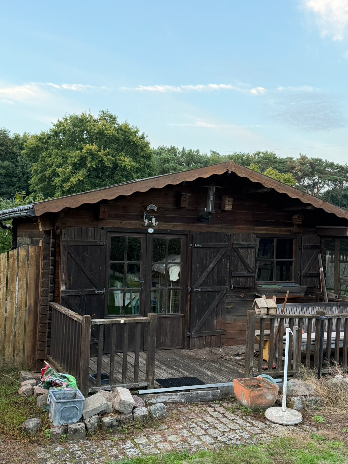 Groot thuinhuis, Tuin en Terras, Ophalen, Gebruikt, Blokhut, 2 ramen