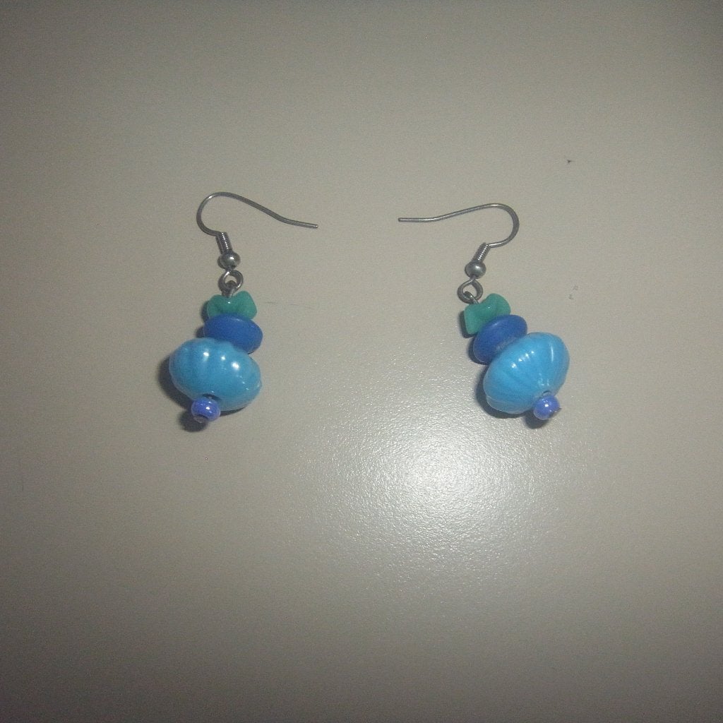 oorbellen hangers blauw, Bijoux, Sacs & Beauté, Enlèvement ou Envoi, Comme neuf, Bleu, Pendantes