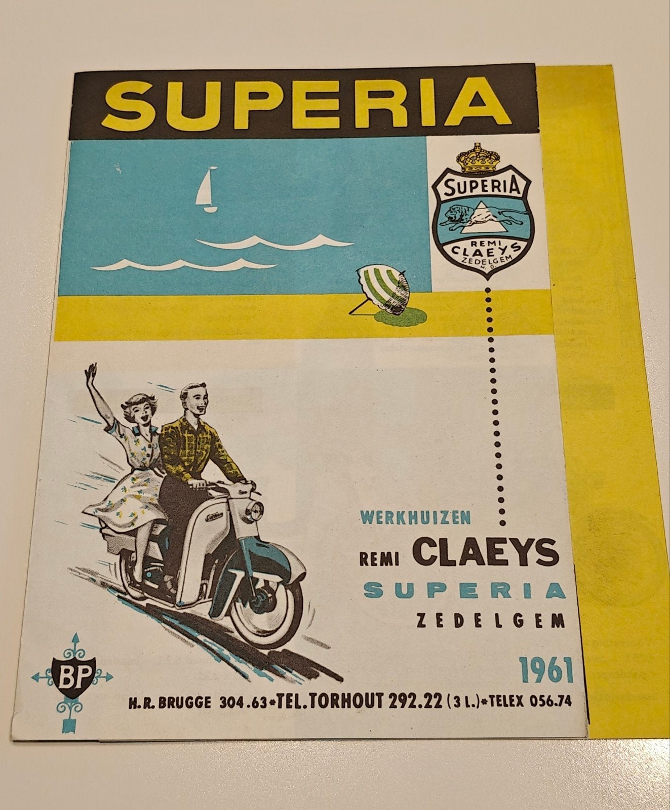 Folder Superia bromfietsen 1961, Vélos & Vélomoteurs, Envoi