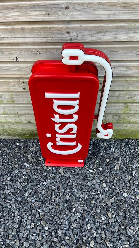 Cristal Alken dubbelzijdige lichtreclame, Verzamelen, Ophalen of Verzenden, Zo goed als nieuw