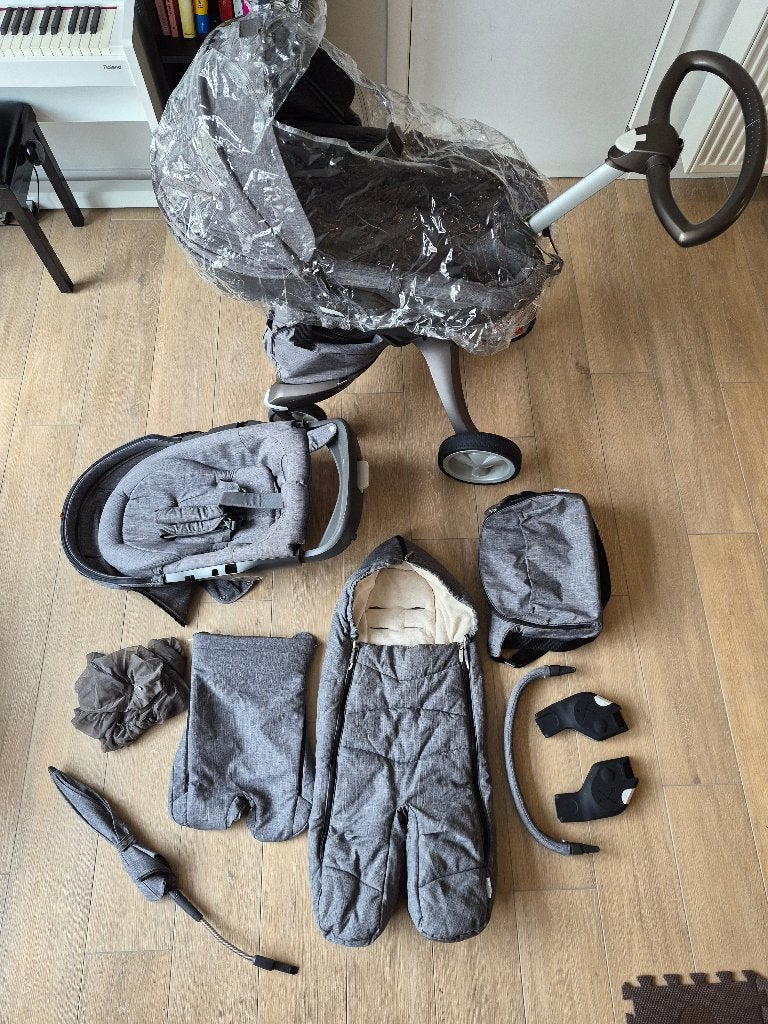 Stokke Xplory kinderwagen - set met accessoires, Enfants & Bébés, Autres marques, Enlèvement, Utilisé, Poussette