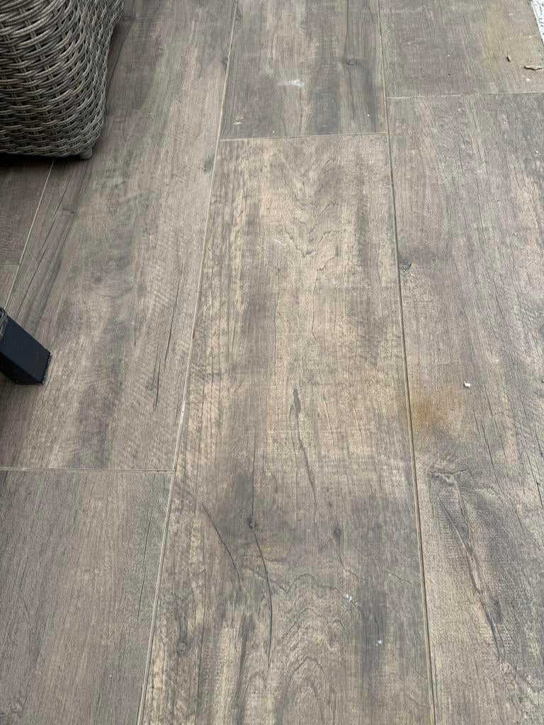 Gratis Keramische vloertegels parketlook 2cm dik, 50 à 150 cm, Enlèvement, Utilisé, Dalles