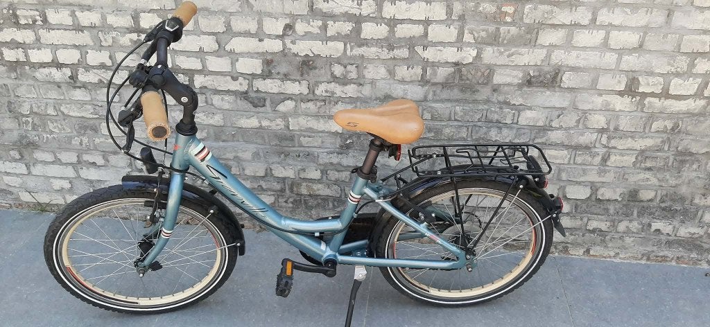 meisjesfiets, Enlèvement, Comme neuf, Frein sur jante, 14 pouces ou moins