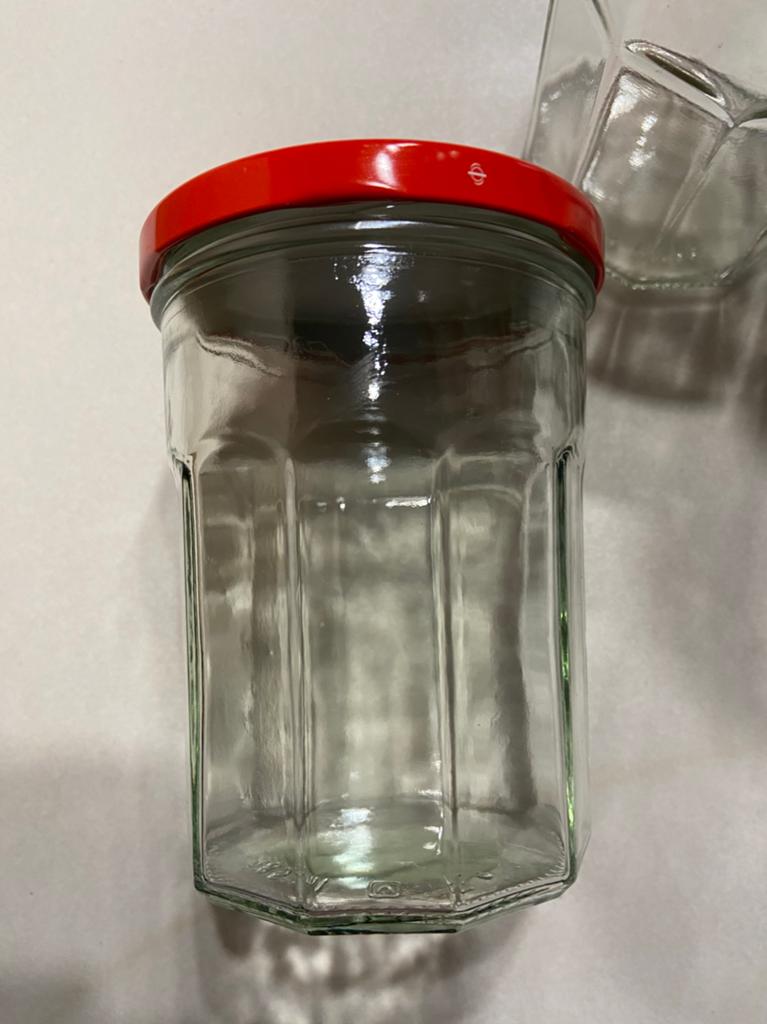 15 confituurpotten met deksel - 450 gr, Huis en Inrichting, Ophalen, Zo goed als nieuw