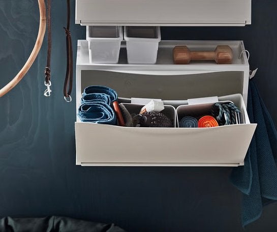 Ikea trones opberger, wit, 52x18x39 cm, Ophalen of Verzenden, Zo goed als nieuw