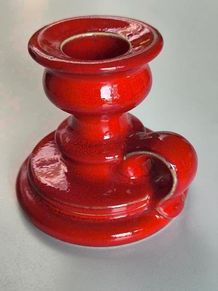 Geglazuurd keramieken kandelaar, Jasba, Antiek en Kunst, Ophalen of Verzenden