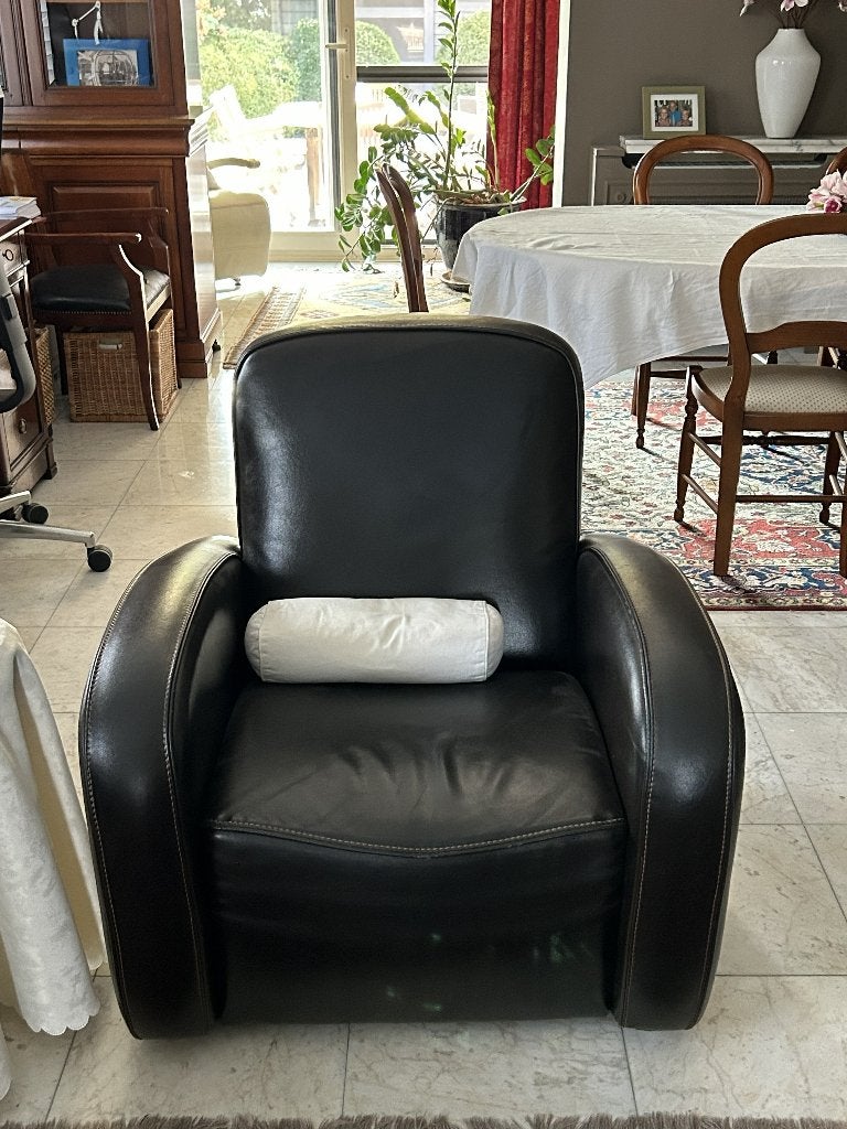 fauteuille (3 zit en 1 zit), Huis en Inrichting, Ophalen, Zo goed als nieuw, Leer, Klassiek modern