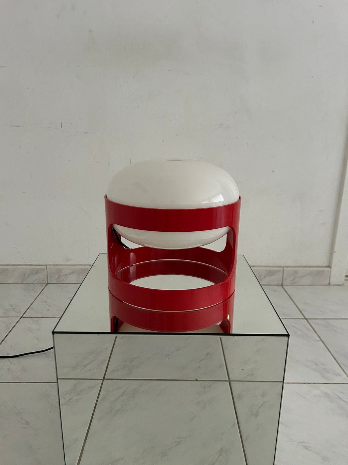 Vintage KD28 tafellamp Joe Colombo Kartell rood, Kunststof, Gebruikt, Overige merken, Vintage