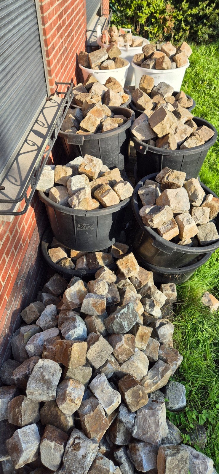 kinderkoppen natuursteen, Tuin en Terras, Ophalen, Gebruikt, Overige materialen, Kei
