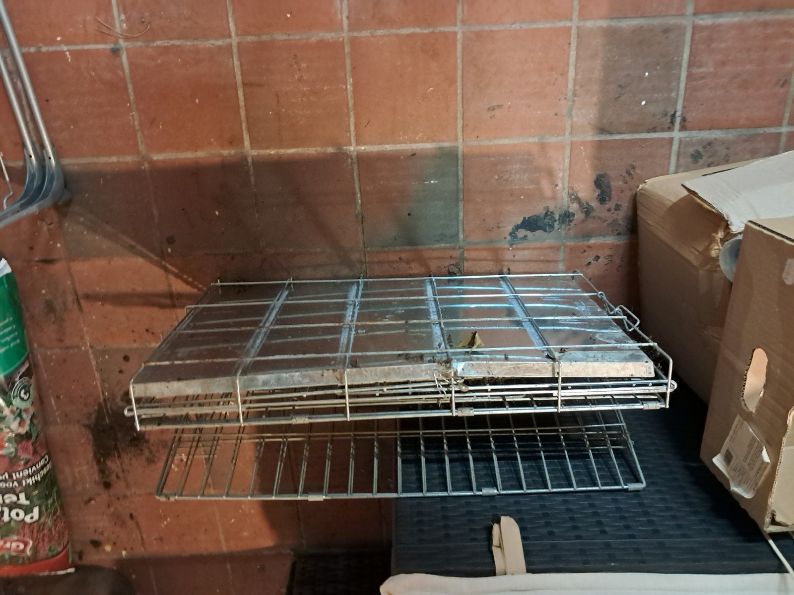 cage pour chien en acier et tissu avec accessoires, Enlèvement, Utilisé