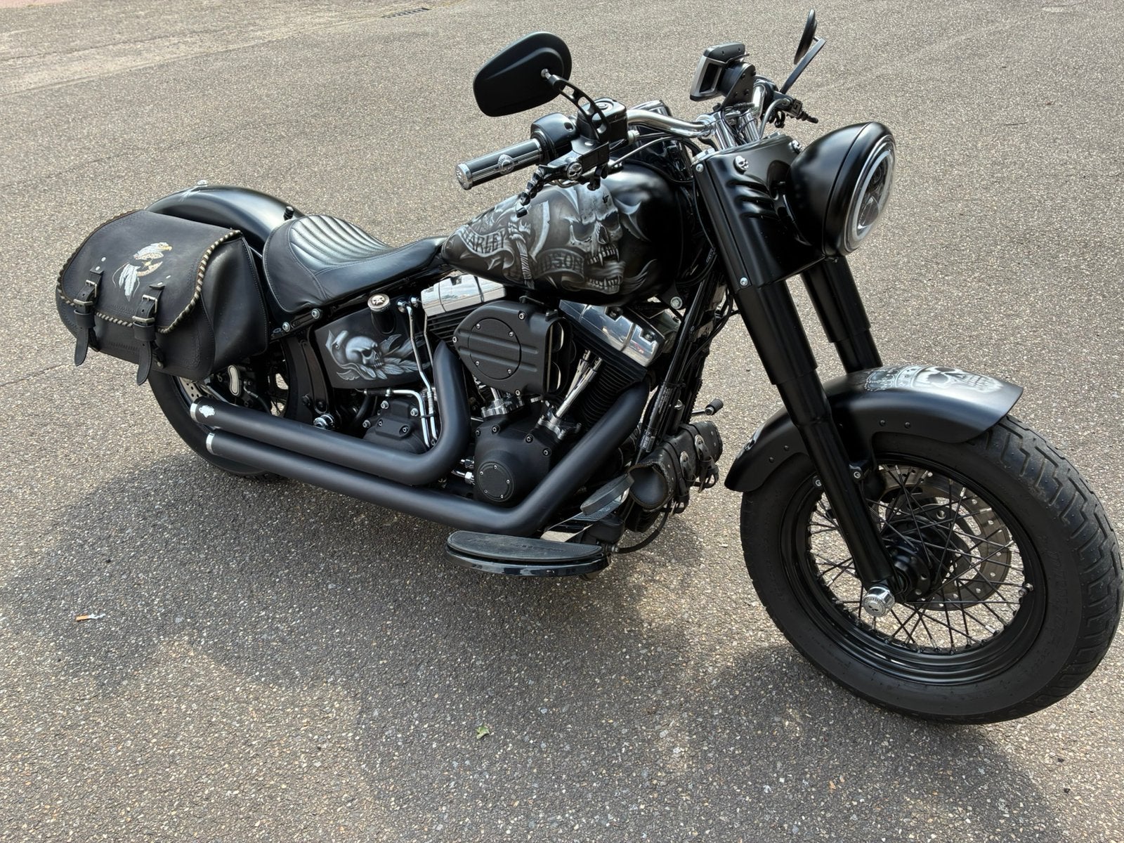 Harley fatboy met speciaal spuitwerk, Motoren, Motoren | Harley-Davidson, Particulier