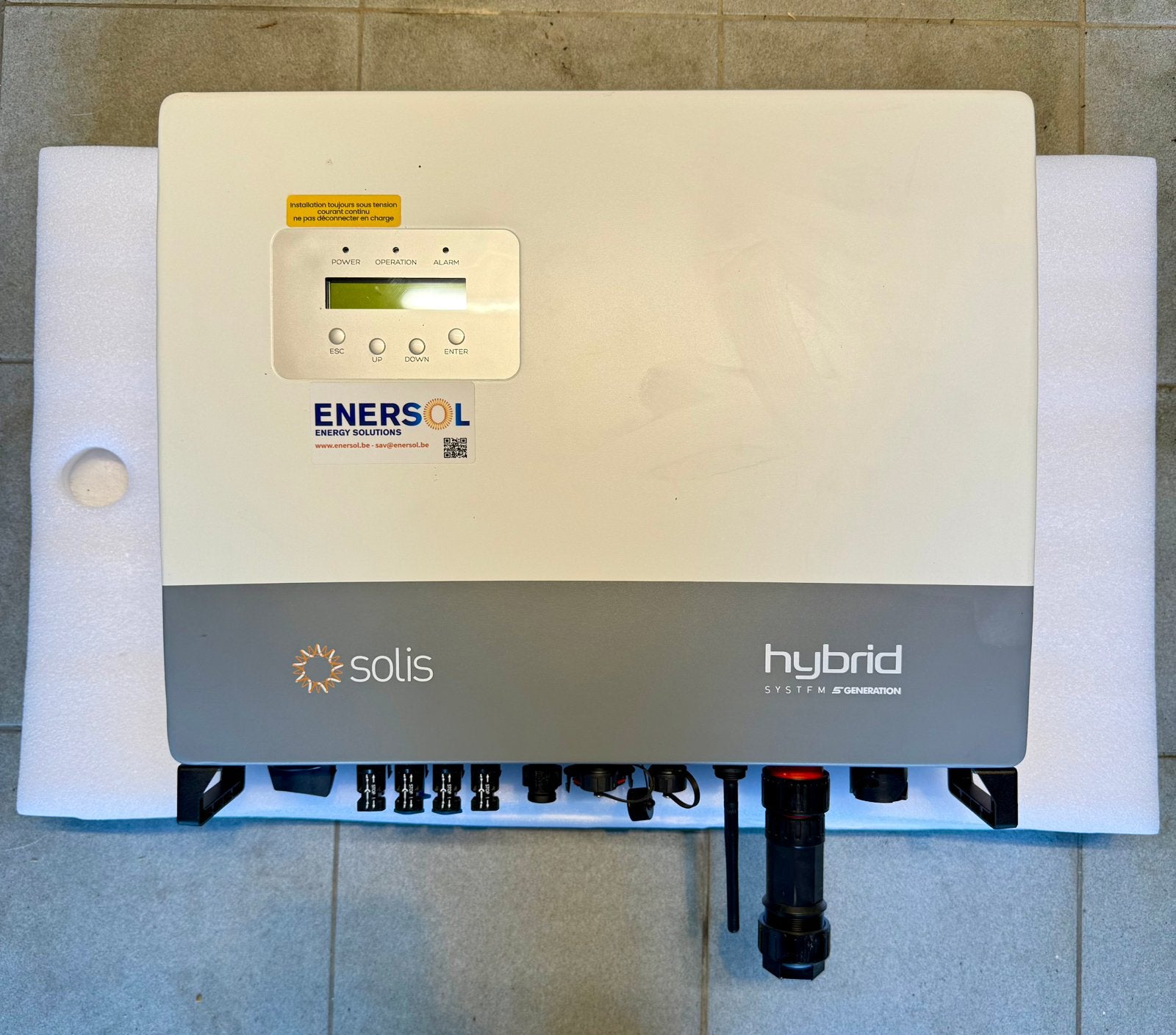 Solis hybride triphasé 10 kW +smart meter–RHI-3P10K-HVES-5G, Enlèvement, Comme neuf, Autres types