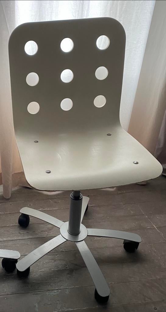 Witte Bureaustoel Jules IKEA (voor volwassene), Enlèvement, Utilisé, Chaise de bureau