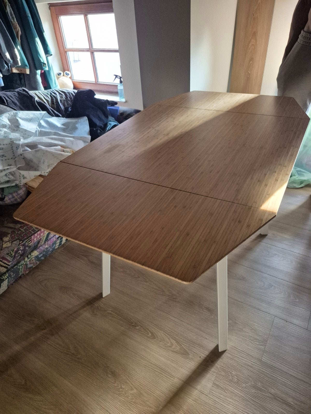 table bambou, Huis en Inrichting, Tafels | Eettafels, Ophalen, Overige materialen, Zo goed als nieuw, Vijf personen of meer