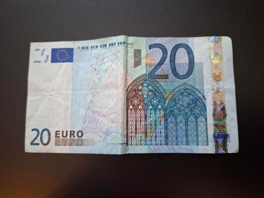 2002 Nederland 20 euro oude serie Trichet code G007, Postzegels en Munten, Bankbiljetten | Nederland, Los biljet, Euro's, Verzenden