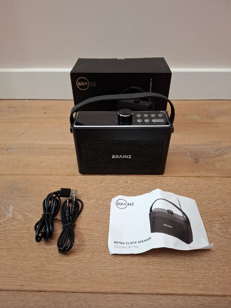 NIEUW - Retro Clock Speaker / Wekker - BRAINZ, Ophalen of Verzenden, Nieuw, Digitaal