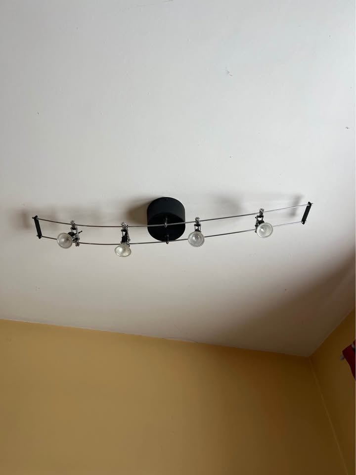 Plafonnier vintage rail 4 spots Cittra 4 (IKEA années 90), Maison & Meubles, Enlèvement ou Envoi, Vintage, Synthétique, Utilisé