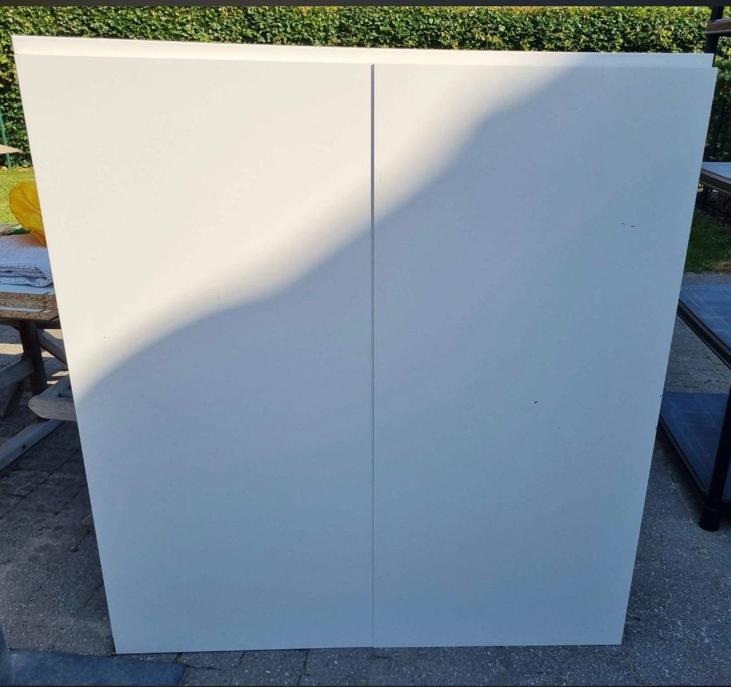IKEA PLATSA Kast met FONNES deuren - Wit, Maison & Meubles, Armoires | Armoires à porte coulissante & Armoires à archives, Comme neuf