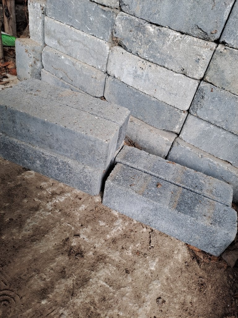 Beton boordsteen, Tuin en Terras, Ophalen, Gebruikt, Klinkers, Minder dan 5 m²