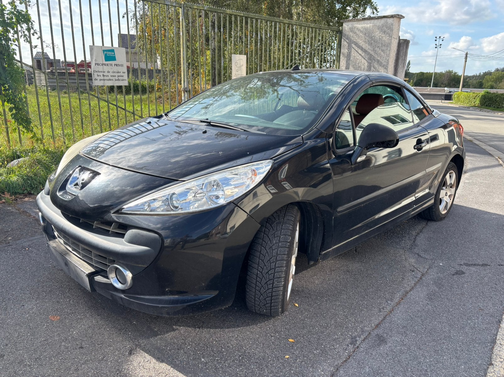 Peugeot 207cc 16hdi /2007/ cabriolet/leer/airco/2250 euro, Auto's, Lederen bekleding, Cabriolet, Leder, Particulier
