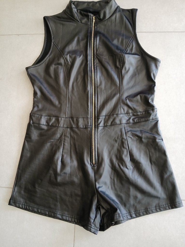 Broekpak nepleer, Ophalen, Nieuw, Maat 46/48 (XL) of groter, Zwart