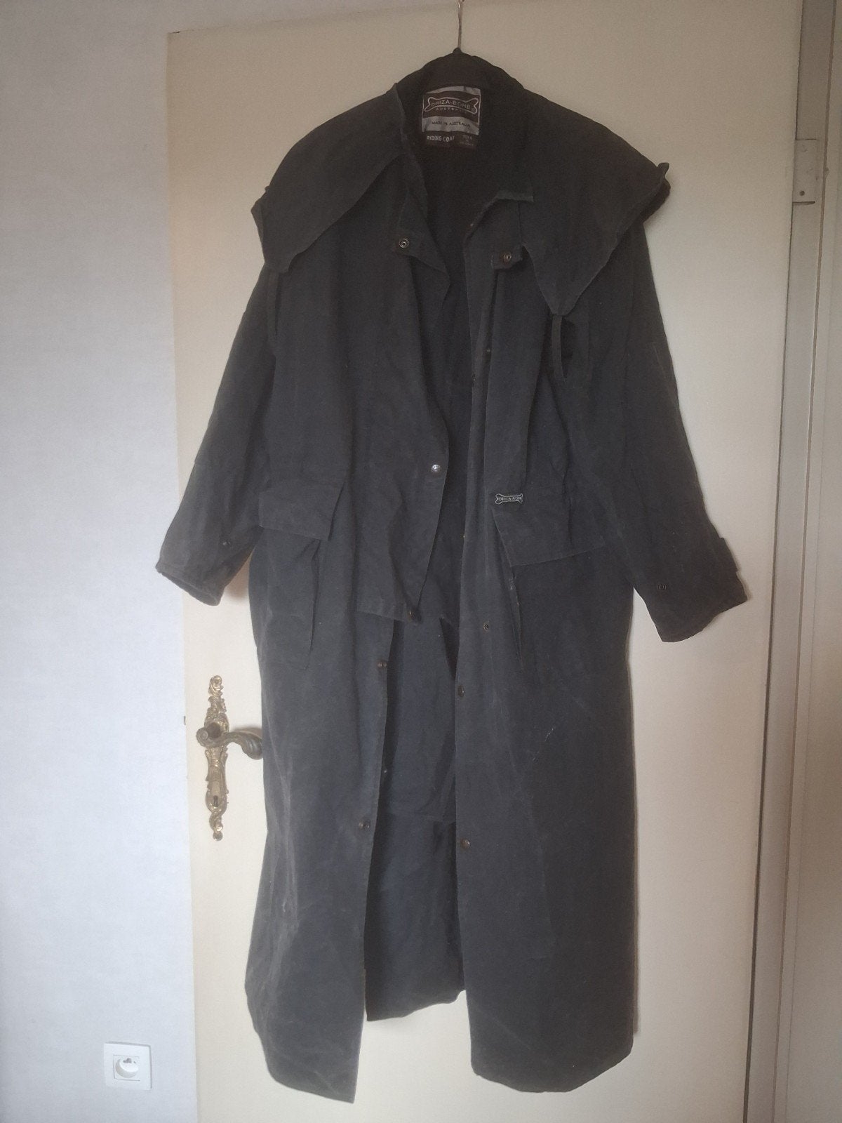 authentieke paardrij jas / ruiterjas, Kleding | Heren, Jassen | Winter, Ophalen, Zwart, Drizabone, Gedragen
