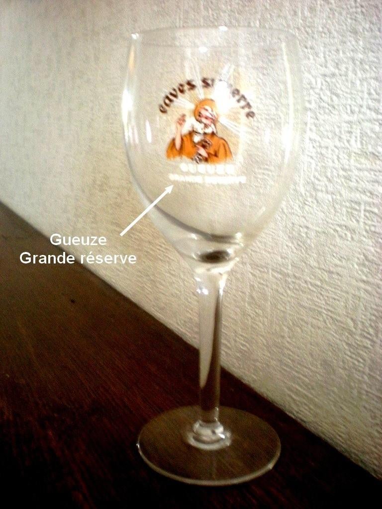 Caves St Pierre - Gueuze Grande Reserve, Verzamelen, Ophalen of Verzenden, Zo goed als nieuw, Glas of Glazen
