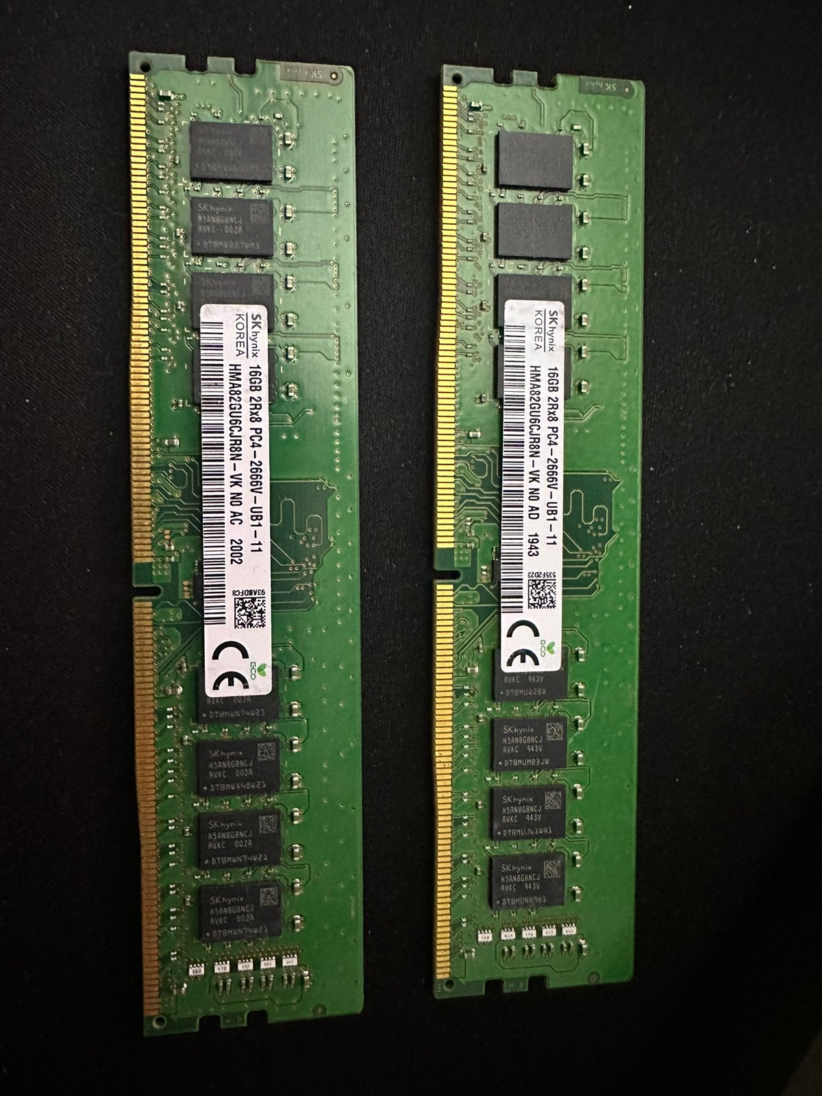 DDR4 2x 16gb te koop, Computers en Software, RAM geheugen, Ophalen, Zo goed als nieuw, DDR4