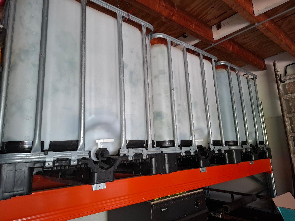 IBC container 1000l, Ophalen, Kunststof, Gebruikt, Met kraantje
