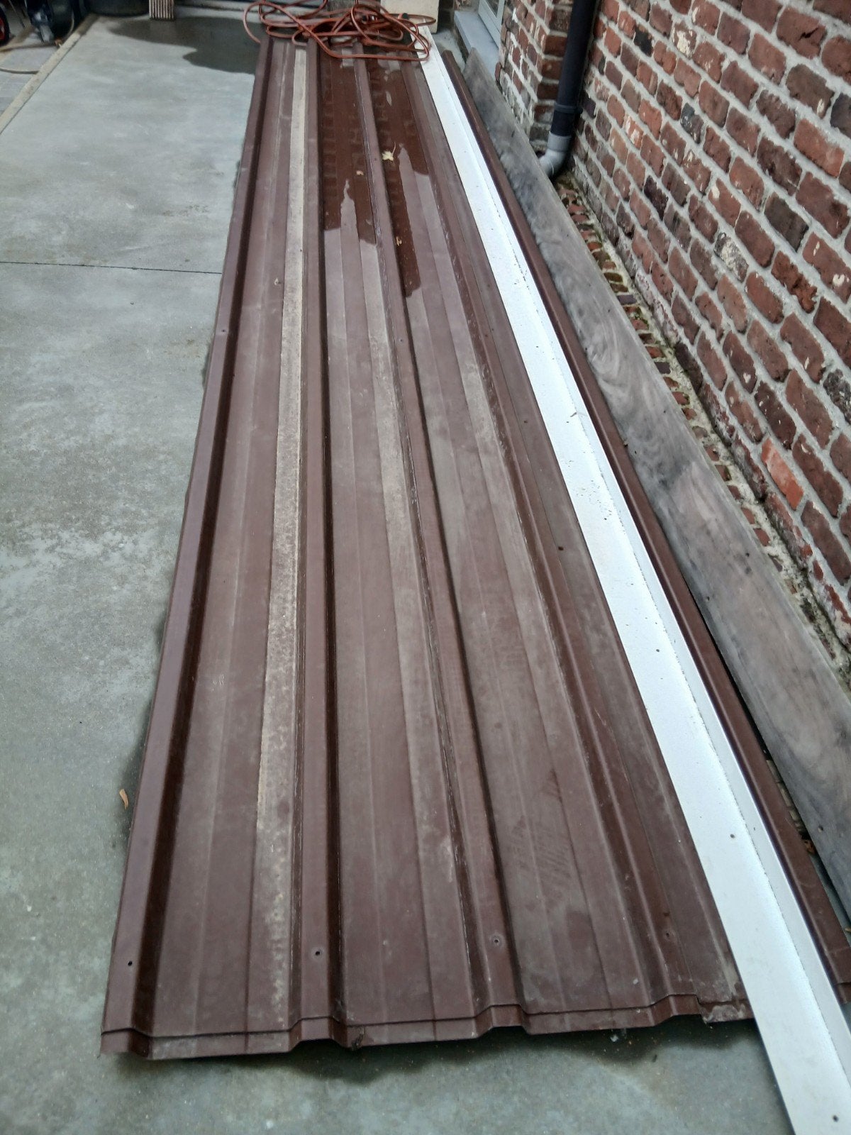 metalen dakplaten, Tuin en Terras, Ophalen, Gebruikt