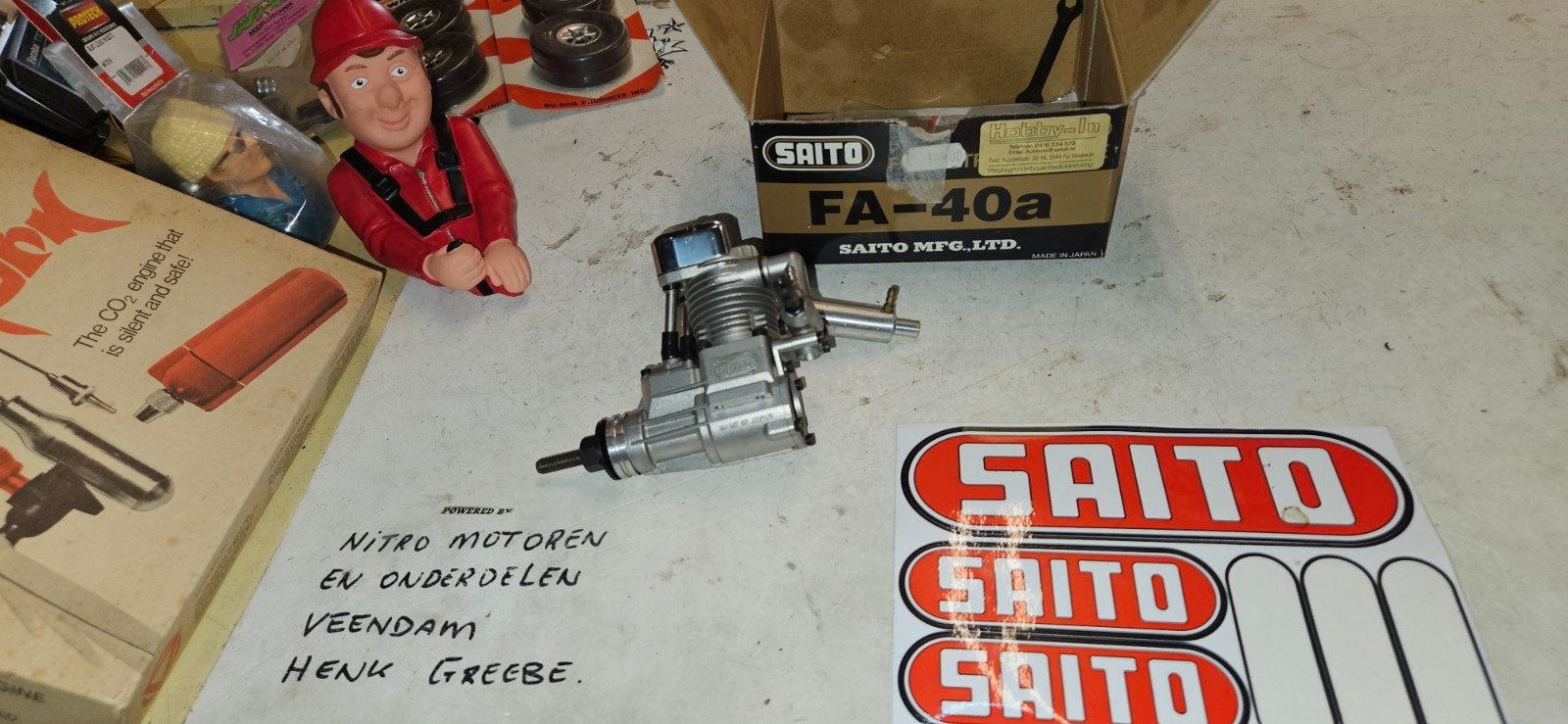Saito FA 40a (6,5cc), Ophalen of Verzenden, Zo goed als nieuw, Nitro, RTF (Ready to Fly)